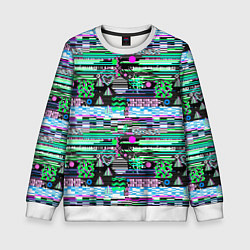 Свитшот детский Abstract color pattern, цвет: 3D-белый