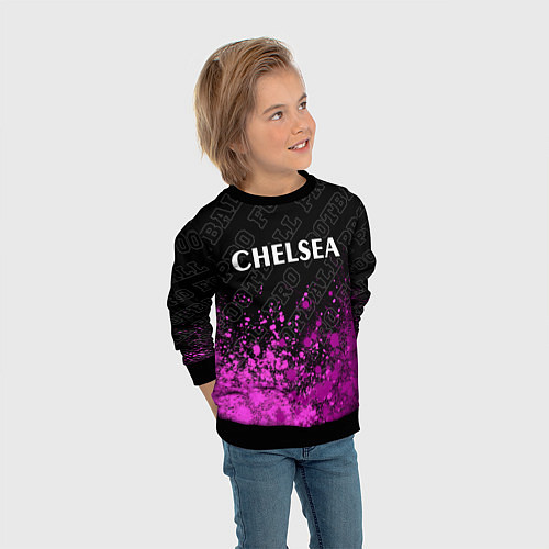 Детский свитшот Chelsea pro football посередине / 3D-Черный – фото 3