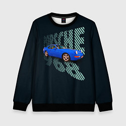 Свитшот детский Немецкая спортивная машина Porsche 968, цвет: 3D-черный