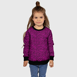 Свитшот детский Чёрно-сиреневый паттерн пятнышки, цвет: 3D-черный — фото 2