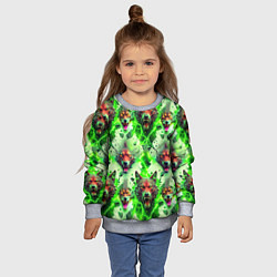 Свитшот детский Волки эпический паттерн, цвет: 3D-меланж — фото 2