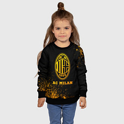 Свитшот детский AC Milan - gold gradient, цвет: 3D-черный — фото 2