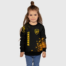 Свитшот детский Arsenal - gold gradient вертикально, цвет: 3D-черный — фото 2