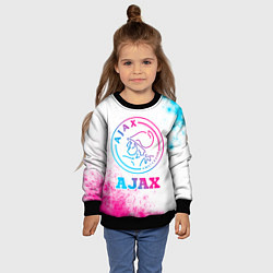 Свитшот детский Ajax neon gradient style, цвет: 3D-черный — фото 2