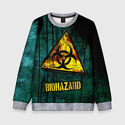 Свитшот детский Biohazard yellow sign, цвет: 3D-меланж