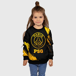 Свитшот детский PSG - gold gradient, цвет: 3D-черный — фото 2