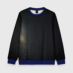 Свитшот детский Звездный космос темно-синий, цвет: 3D-синий