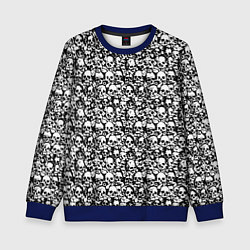 Свитшот детский Very much skulls, цвет: 3D-синий