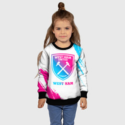 Свитшот детский West Ham neon gradient style, цвет: 3D-черный — фото 2