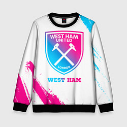 Детский свитшот West Ham neon gradient style