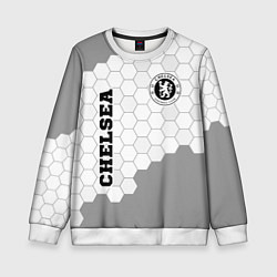 Свитшот детский Chelsea sport на светлом фоне вертикально, цвет: 3D-белый