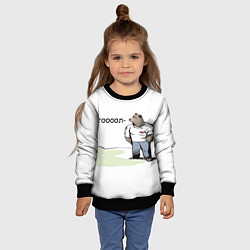 Свитшот детский Медведь: гооол, цвет: 3D-черный — фото 2