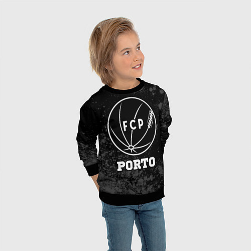 Детский свитшот Porto sport на темном фоне / 3D-Черный – фото 3
