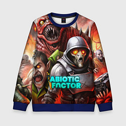 Свитшот детский Abiotic Factor и разные монстры, цвет: 3D-синий