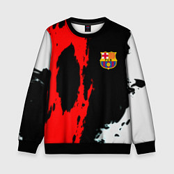 Свитшот детский Barcelona fc краски спорт, цвет: 3D-черный