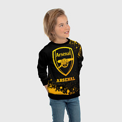 Свитшот детский Arsenal - gold gradient, цвет: 3D-черный — фото 2