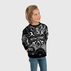 Свитшот детский Автосервис - мотор, цвет: 3D-черный — фото 2