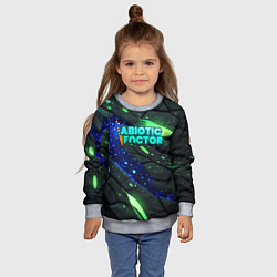 Свитшот детский Abiotic Factor logo bright neon, цвет: 3D-меланж — фото 2