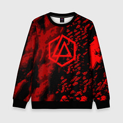 Свитшот детский Linkin park red logo, цвет: 3D-черный