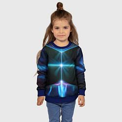 Свитшот детский Фантастический портал в космос, цвет: 3D-синий — фото 2