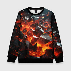 Детский свитшот Взрыв камней в красном неоне