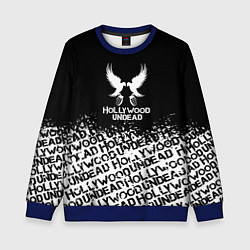 Свитшот детский Hollywood Undead rock, цвет: 3D-синий