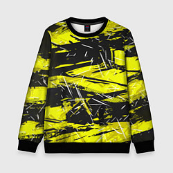 Детский свитшот Yellow geometry - спортивный узор