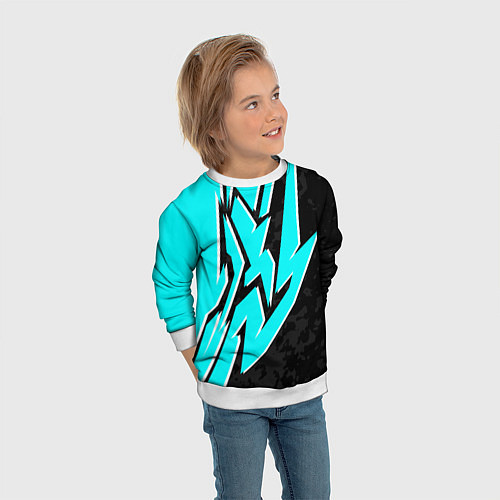 Детский свитшот Mint graffiti / 3D-Белый – фото 3