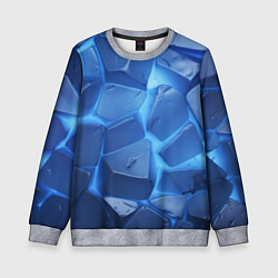Детский свитшот Синие ледяные плиты с разломом