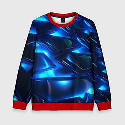 Детский свитшот Синие абстрактные неоновые плиты