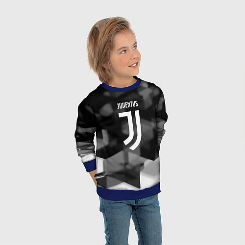 Детский свитшот Juventus geometry fc / 3D-Синий – фото 3