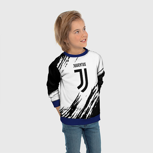 Детский свитшот Juventus краски / 3D-Синий – фото 3