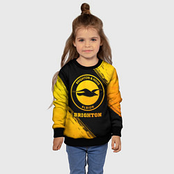 Свитшот детский Brighton - gold gradient, цвет: 3D-черный — фото 2