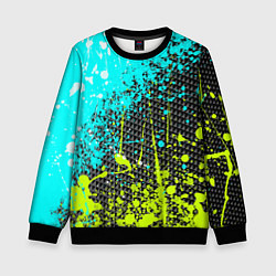 Детский свитшот Брызги красок с геометрией