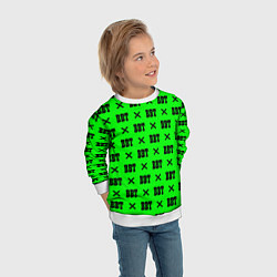 Свитшот детский BBT logo green steel, цвет: 3D-белый — фото 2