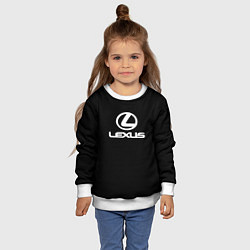 Свитшот детский Lexus white logo, цвет: 3D-белый — фото 2