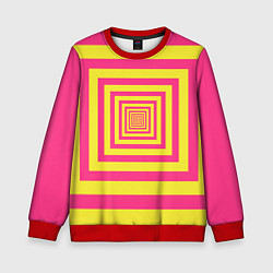 Детский свитшот Желтые квадраты трансформация
