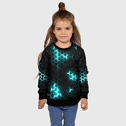 Свитшот детский Дед спейс - текстура нанокостюма, цвет: 3D-черный — фото 2