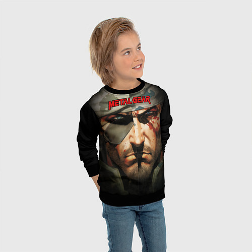 Детский свитшот Metal gear Venom Snake / 3D-Черный – фото 3