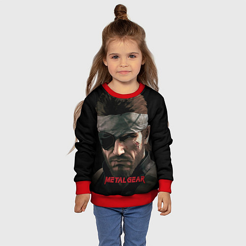 Детский свитшот Metal gear Venom Snake / 3D-Красный – фото 4