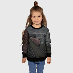 Свитшот детский Counter Strike 1 6 de train, цвет: 3D-черный — фото 2