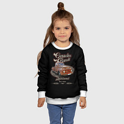 Свитшот детский Хот-род в стиле rat Gasoline Bandit, цвет: 3D-белый — фото 2