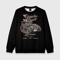 Свитшот детский Традиционный хотрод в стиле rat, цвет: 3D-черный