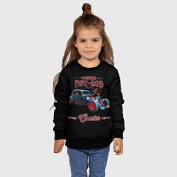 Свитшот детский Кастомный хотрод, цвет: 3D-черный — фото 2