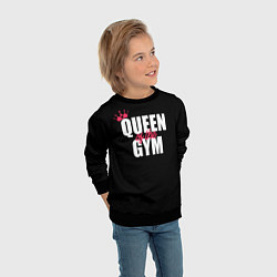 Свитшот детский Queen of the gym - crown, цвет: 3D-черный — фото 2