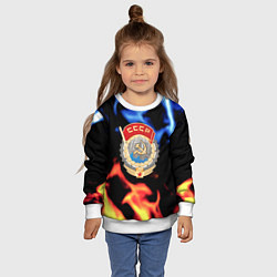 Свитшот детский СССР битва огней, цвет: 3D-белый — фото 2