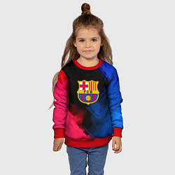 Свитшот детский Barcelona fc club gradient smoke, цвет: 3D-красный — фото 2