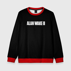 Свитшот детский Alan Wake 2 logo game, цвет: 3D-красный