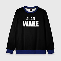 Свитшот детский Alan Wake white logo, цвет: 3D-синий