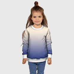 Свитшот детский Градиент бежевый в синий, цвет: 3D-белый — фото 2